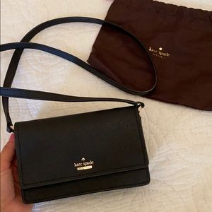 Kate Spade cross body purse - black. Gently used